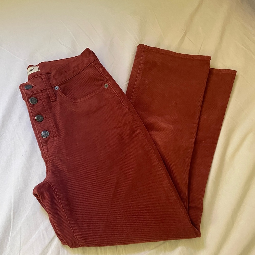Madewell burnt orange Cali Demi-boot corduroy pants size 27